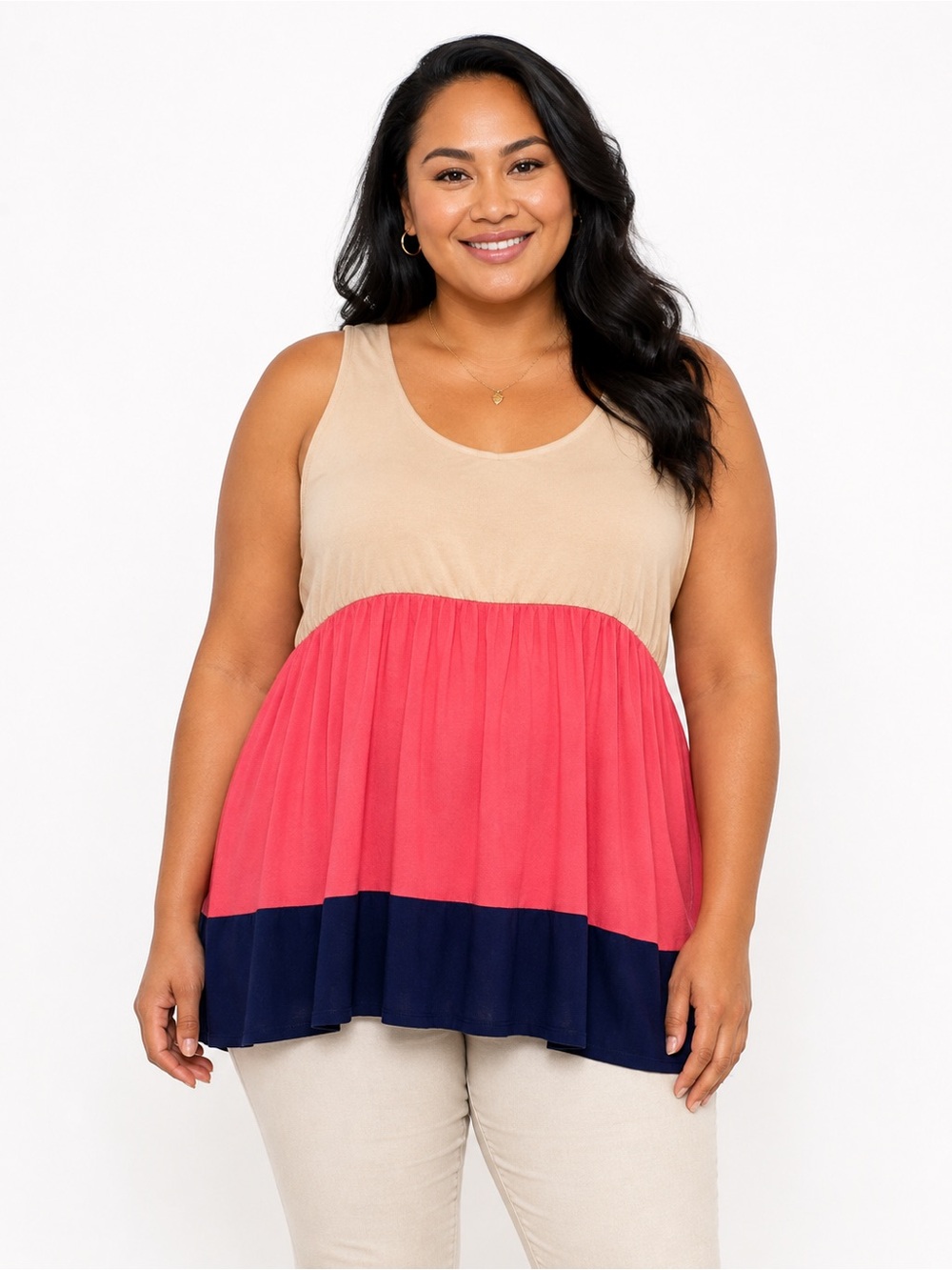 Delirious Los Angeles Colorblock Tunic Tank Top – Women’s 3X